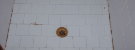 White Tile Shower Before