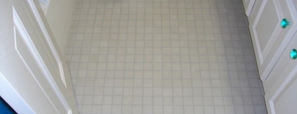 Bath Floor with 1″ Tiles After